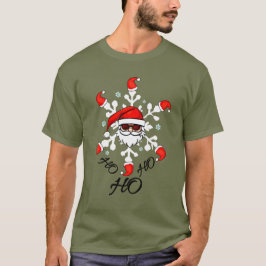 Camiseta Divertidos Navidades Santa Tee Ho Ho Ho