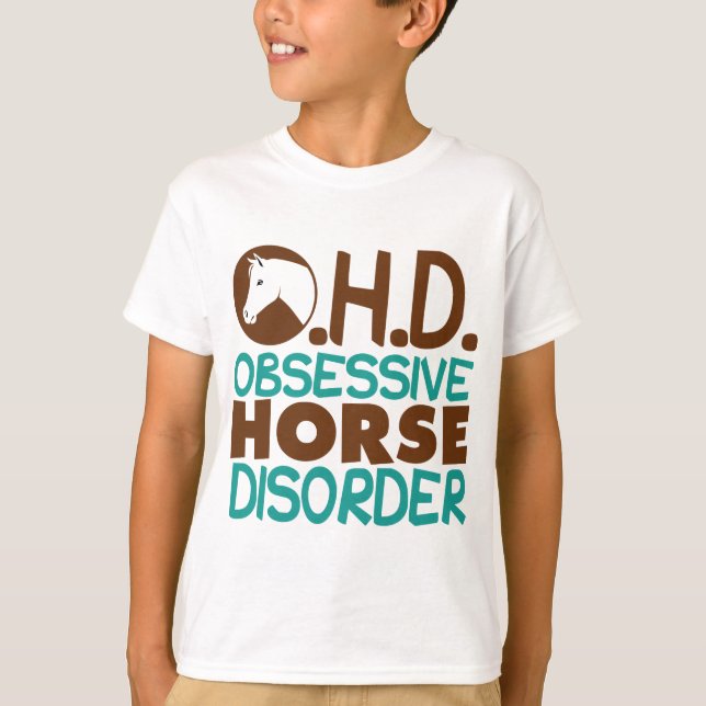 Camiseta Divertidos niños de caballos (Anverso)