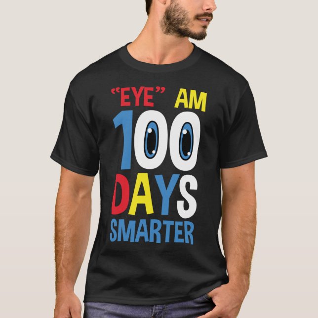 Camiseta Divertidos ojos son 100 días más inteligentes para (Anverso)
