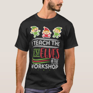 Camiseta Divertidos profesores Navidades Enseñan A Los Mejo