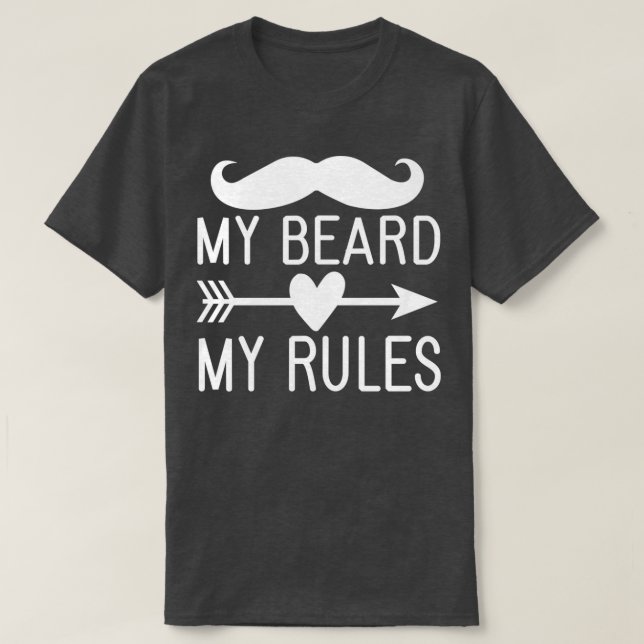 Camiseta Divertidos regalos de barba mi barba mis reglas 4 (Diseño del anverso)