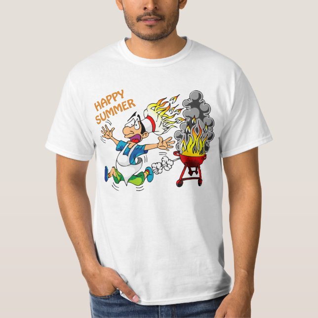 Camiseta divertidos regalos de barbacoa T-Shirt (Anverso)
