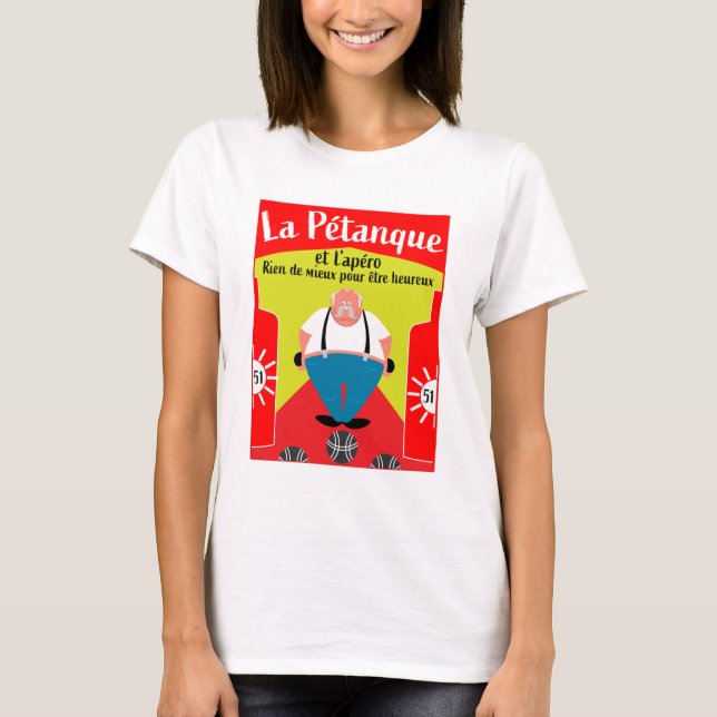 Camiseta divertidos regalos de Pétanque T-Shirt (Anverso)