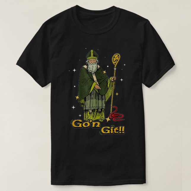 Camiseta divertidos saint patricks day gongit saint patrick (Diseño del anverso)