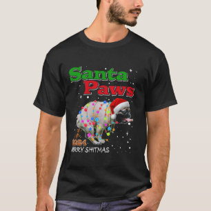 Camiseta Divertidos Santa Paws Xm Navidades del Pooping de