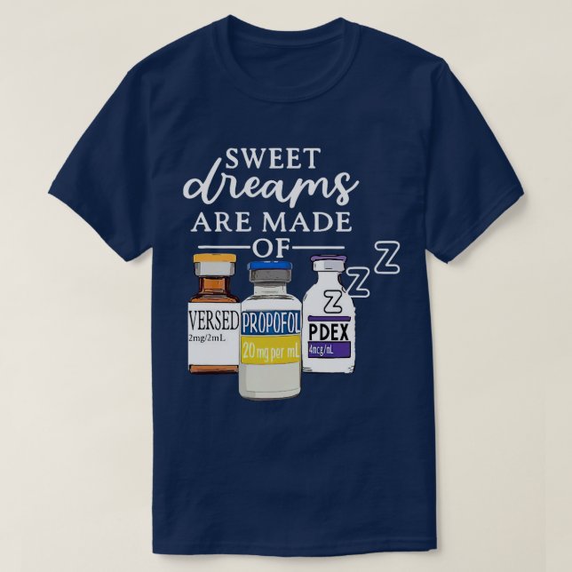 Camiseta Divertidos sueños de dulces de enfermeras brillant (Diseño del anverso)