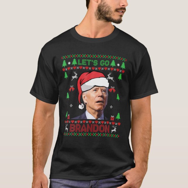 Camiseta Divertidos vamos a Brandon Biden Navidades feos (Anverso)