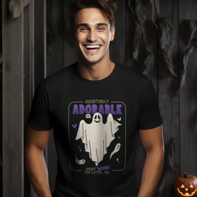 Camiseta Divertiginosos y divertidos dichos de Fantasma de  (Hauntingly Adorable Funny Halloween Sayings T-Shirt)