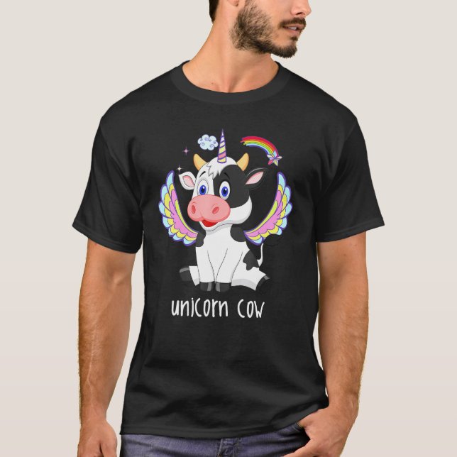 Camiseta Divi Unicornio Cruce Vaca Lindo (Anverso)