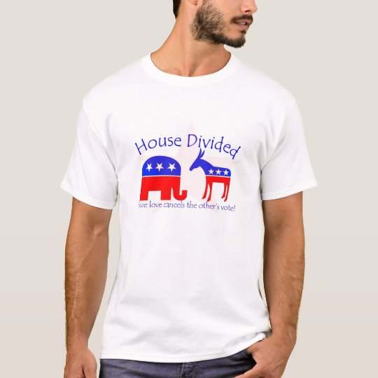 Camiseta dividida casa