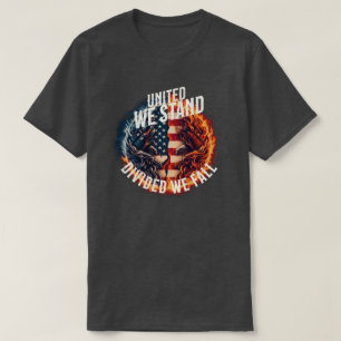 Camiseta Divididos Caemos Estados Unidos quemándose