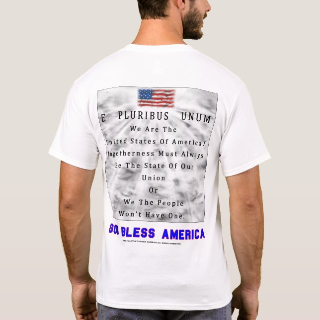 Camiseta Dividir-DIOS de la nación BENDICE AMÉRICA en (Reverso)
