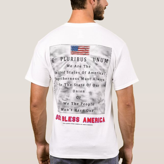 Camiseta Dividir-DIOS de la nación BENDICE AMÉRICA en (Reverso)