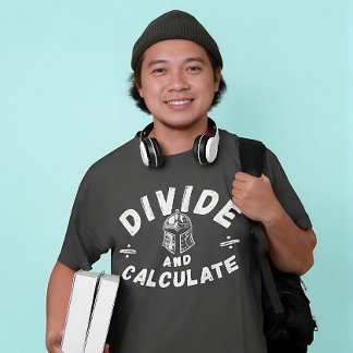 Camiseta Dividir y Calcular – Diseño divertido de guerrero 
