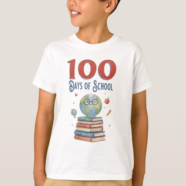 Camiseta Diviértete 100 días de escuela (Anverso)