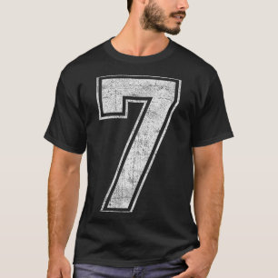 Camiseta Diviértete 7 Número Siete Gráfico Grupo Halloween