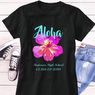 Camiseta Diviértete Aloha Fiesta de Luau Tropical de Gradua