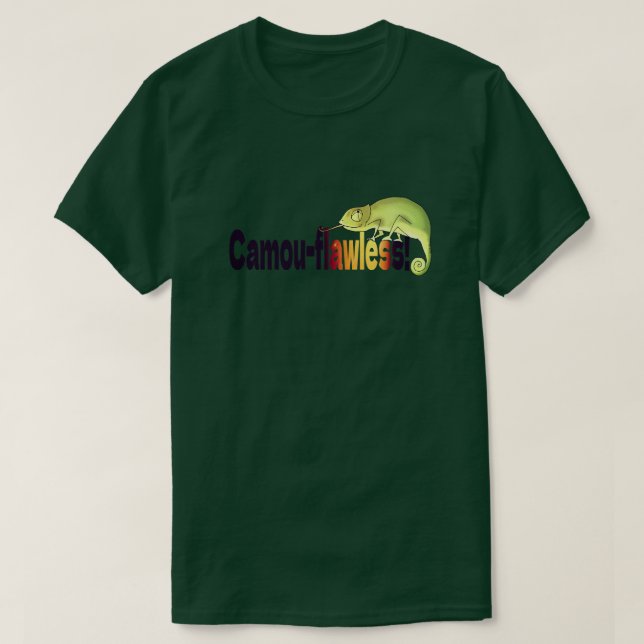 Camiseta Diviértete Camuflaje-impecable Castigo de Camaleón (Diseño del anverso)