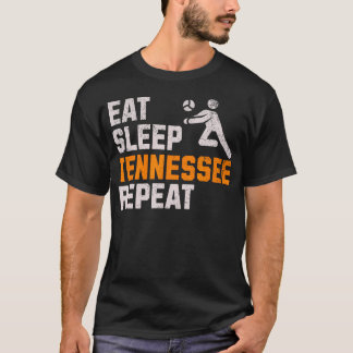 Camiseta Diviértete Come Duerme Tennessee Repite Volunr Est
