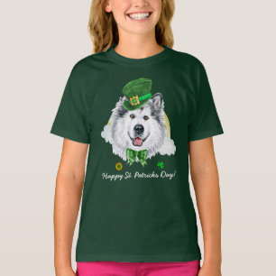 Camiseta Diviértete con Alaskan Malamute de oro día de San 