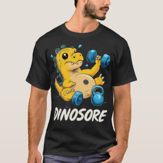Camiseta Diviértete con Cute Dinosaur Entrenamiento Gimnasi