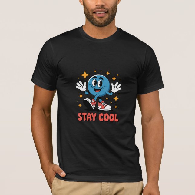 Camiseta Diviértete con dibujos animados retro (Anverso)