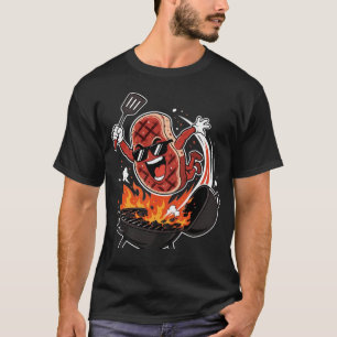 Camiseta Diviértete con filete volador divertido parrilla C