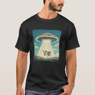 Camiseta Diviértete con la Combinación de OVNI y Vaca para