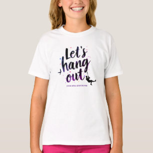 Camiseta Diviértete con la escritura de pincel negro morado