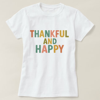 Camiseta Diviértete con Patrón Colorido Retro Agradecido y 