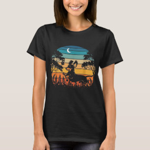 Camiseta Diviértete con perro salchicha retro vintage puest