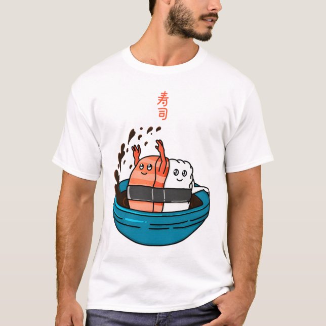 Camiseta Diviértete con Salmon Sushi (Anverso)