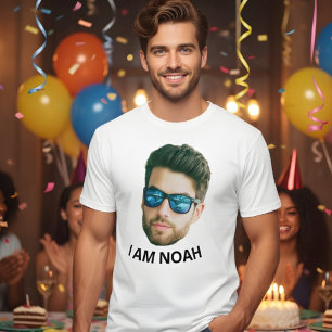 Camiseta Diviértete con una imagen de cara personalizada Cu