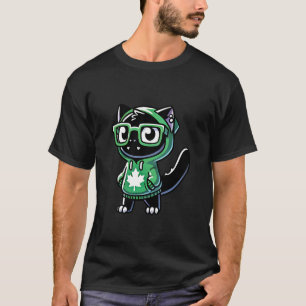 Camiseta Diviértete Día de Canadá Kaiju Gato T-rex Bandera