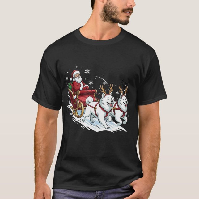 Camiseta Diviértete en Navidad con Perros Samoyedos Diverti (Anverso)