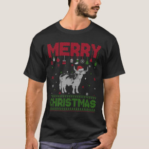 Camiseta Diviértete en Navidad con Vacas Feas Gráficas
