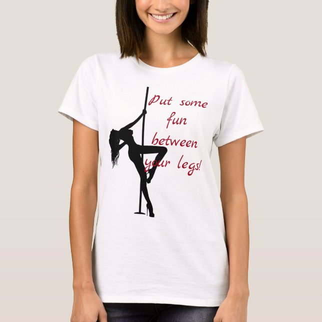 Camiseta ¡Diviértete entre las piernas! Silueta divertida (Anverso)