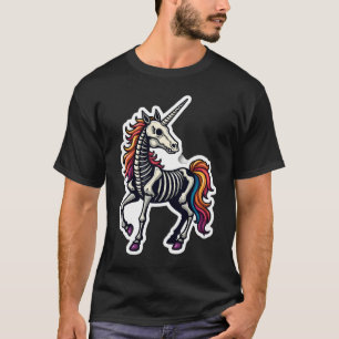 Camiseta Diviértete Esqueleto Unicornio Amantes Espeluznant
