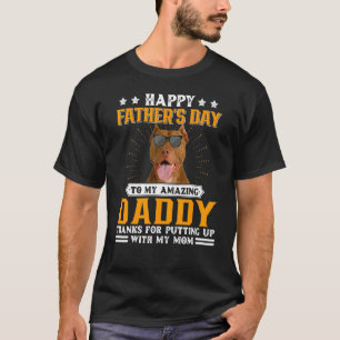 Camiseta Diviértete Feliz Día del Padre Perro Pit Bull Amer
