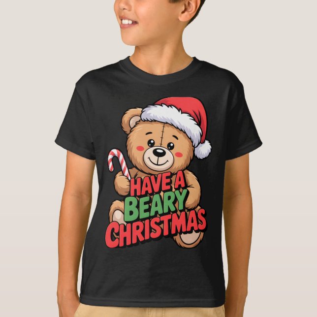 Camiseta Diviértete Oso Lindo Chiste Fiesta Navidad Ten Un  (Anverso)