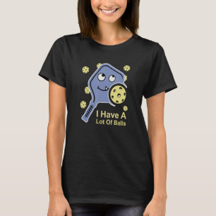 Camiseta Diviértete Paleta De Pickleball Azul Lindo Dentado