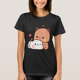 Camiseta Diviertido Dulce Kawaii Kp Oso Panda Abrazo Pareja