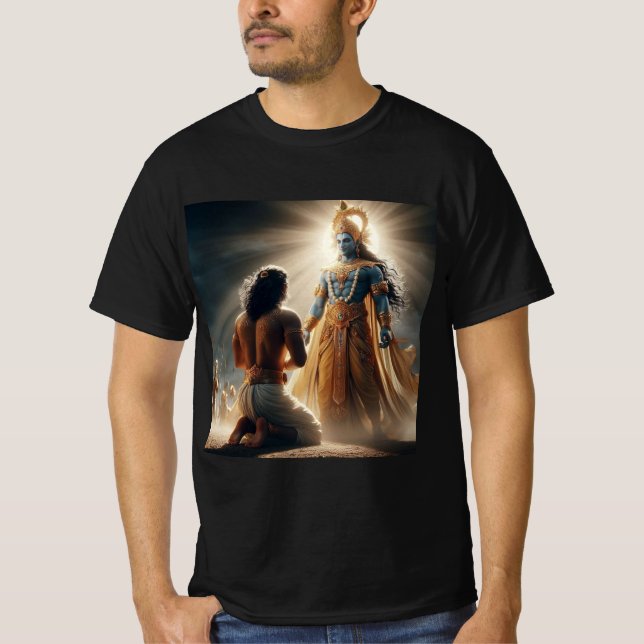 Camiseta Divina: Arjun y Krishna (Anverso)