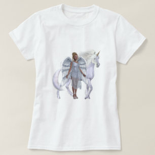Camiseta divina del ángel y del unicornio