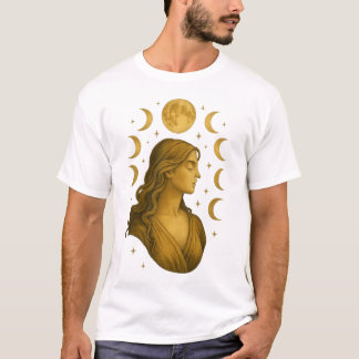 Camiseta Divina Femenina De La Luna - Vintage