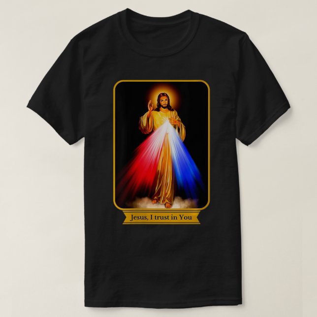 Camiseta Divina Misericordia Jesús Confío En Usted Católico (Diseño del anverso)