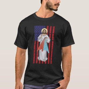 Camiseta Divina Misericordia Jesús Estados Unidos Bandera C
