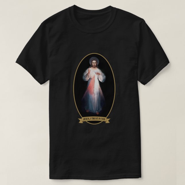 Camiseta Divina Misericordia Jesús que confío en ti (Diseño del anverso)