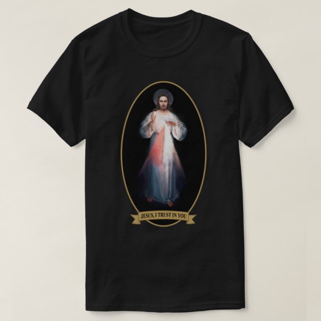 Camiseta Divina Misericordia Jesús que confío en ti (Diseño del anverso)