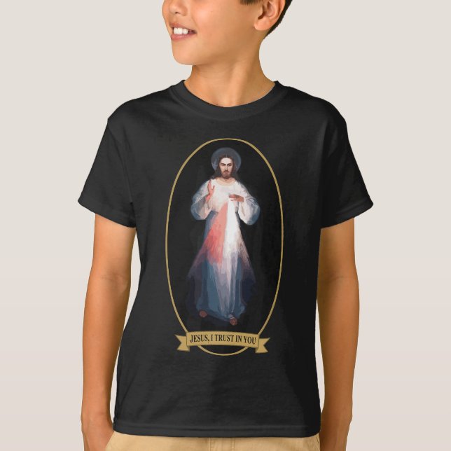 Camiseta Divina misericordia, Jesús que confío en ti (Anverso)